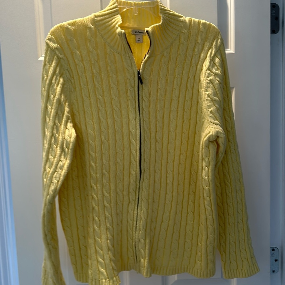 Lands End cotton zipped cardigan never worn